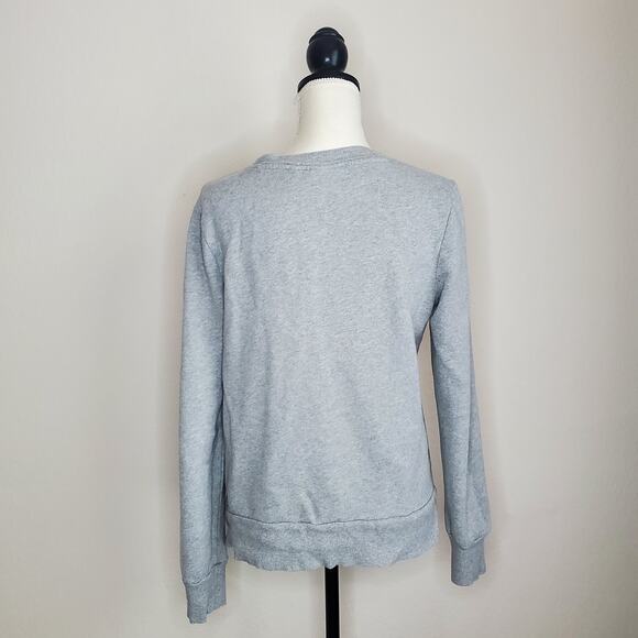 Anthropologie Gray Floral Sweatshirt Small - Picture 3 of 8